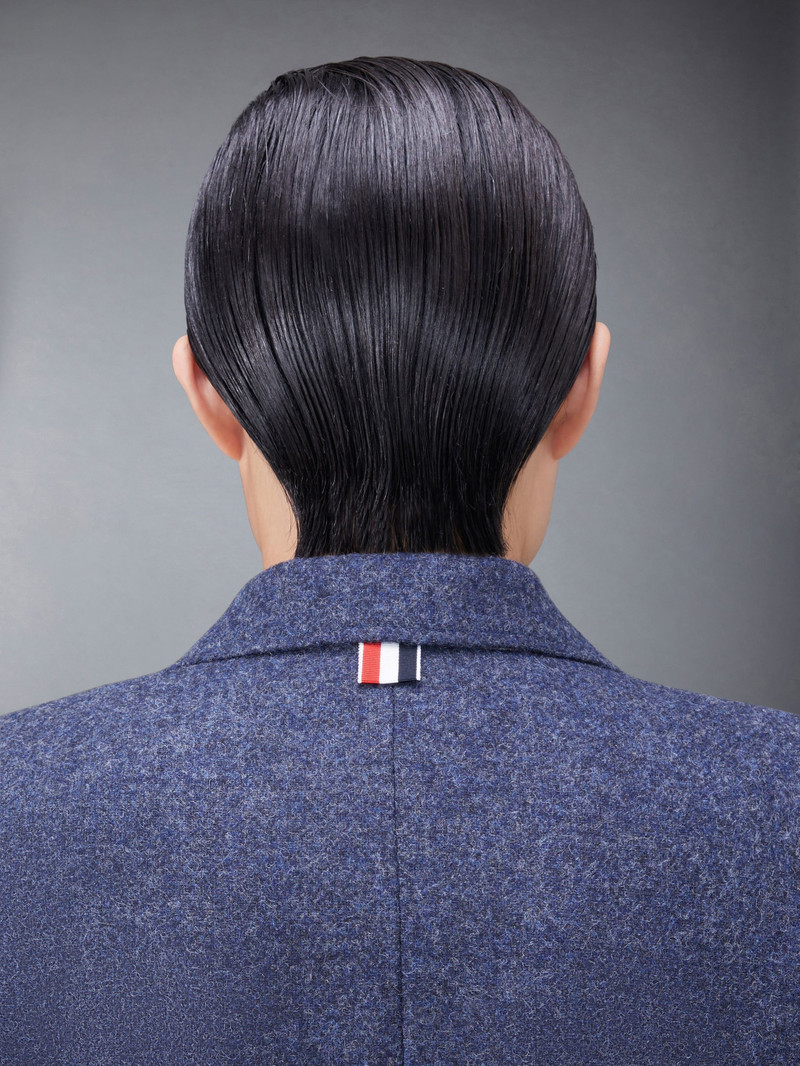 Solid Shetland Wide Lapel Overcoat 6