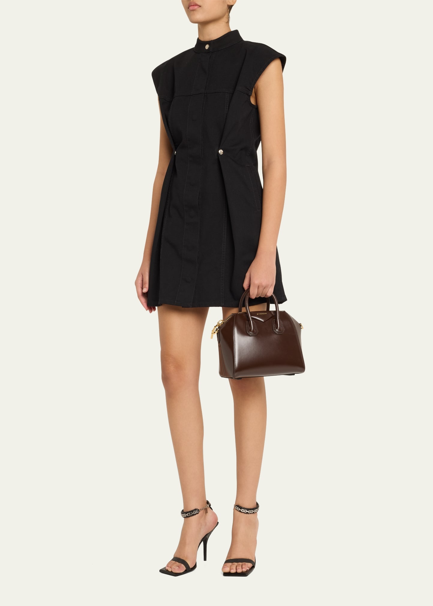 Antigona Mini Top Handle Bag in Box Leather - 6