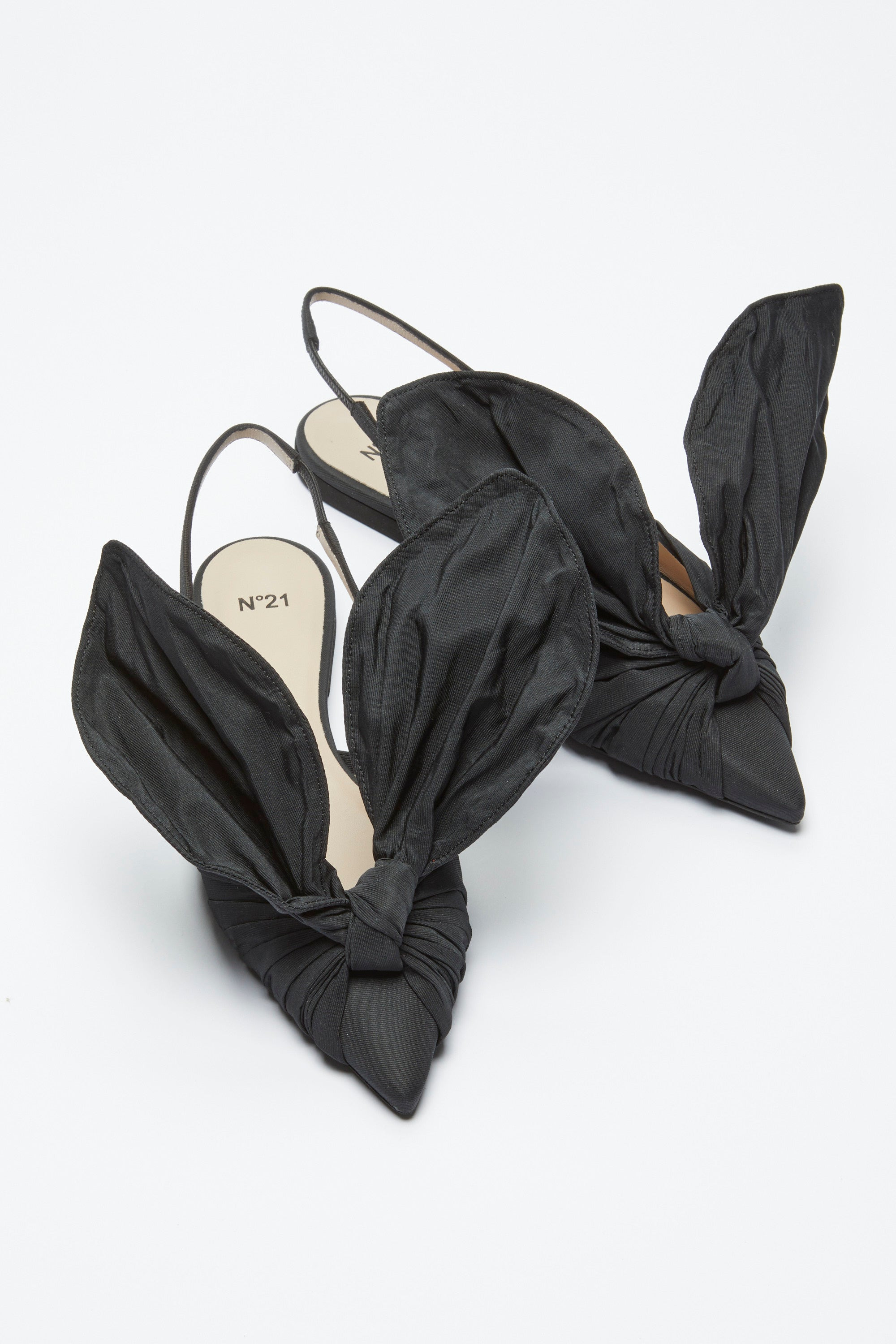 BOW-DETAIL SLINGBACK BALLET PUMPS - 5