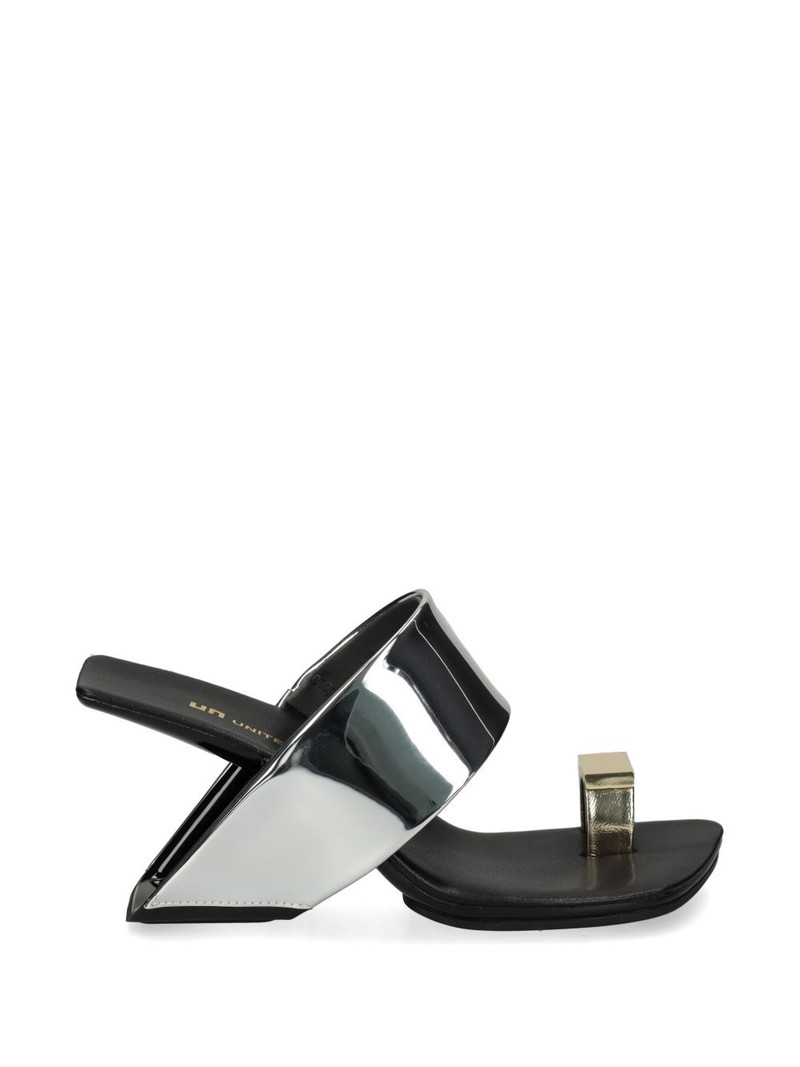 Loop Toe Hi metallic-effect toe-ring sandals 1