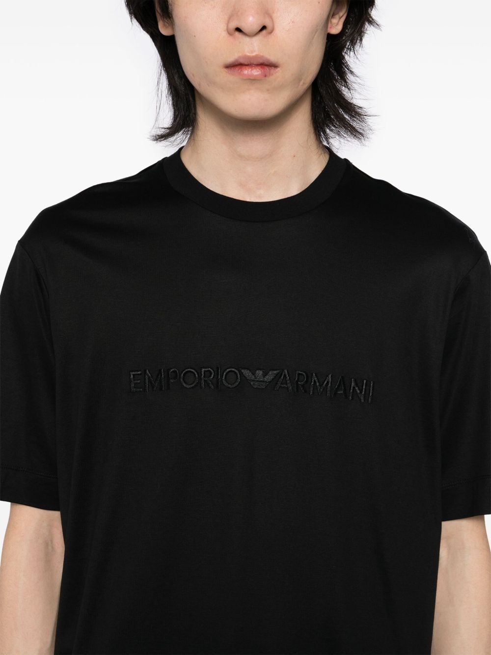 logo-embroidered t-shirt - 4