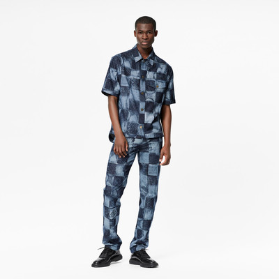 Louis Vuitton Short-Sleeved Salt Print Denim Shirt outlook