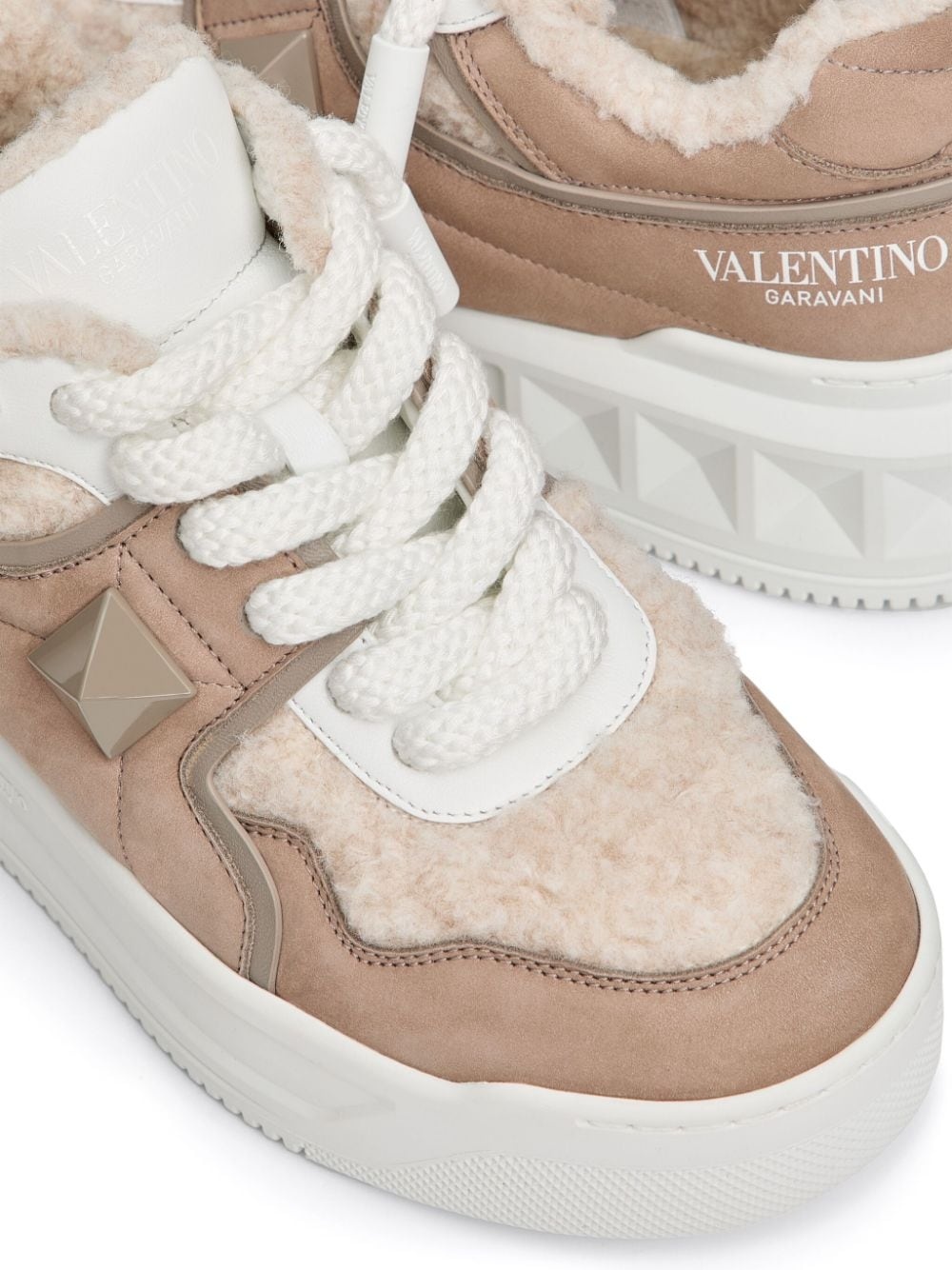 logo-print panelled sneakers - 5