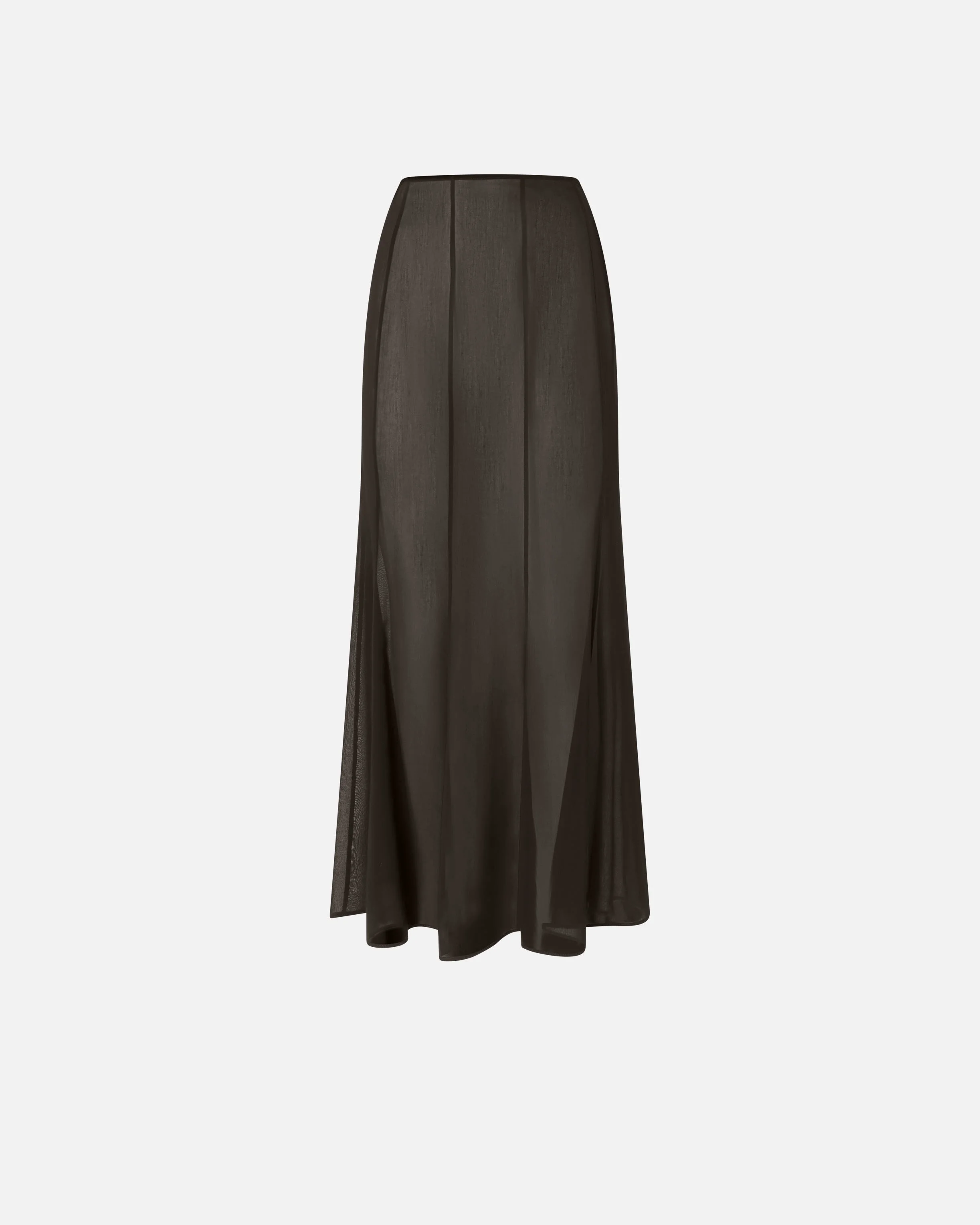 LONG SKIRT WITH SHEER DETAILS - 1
