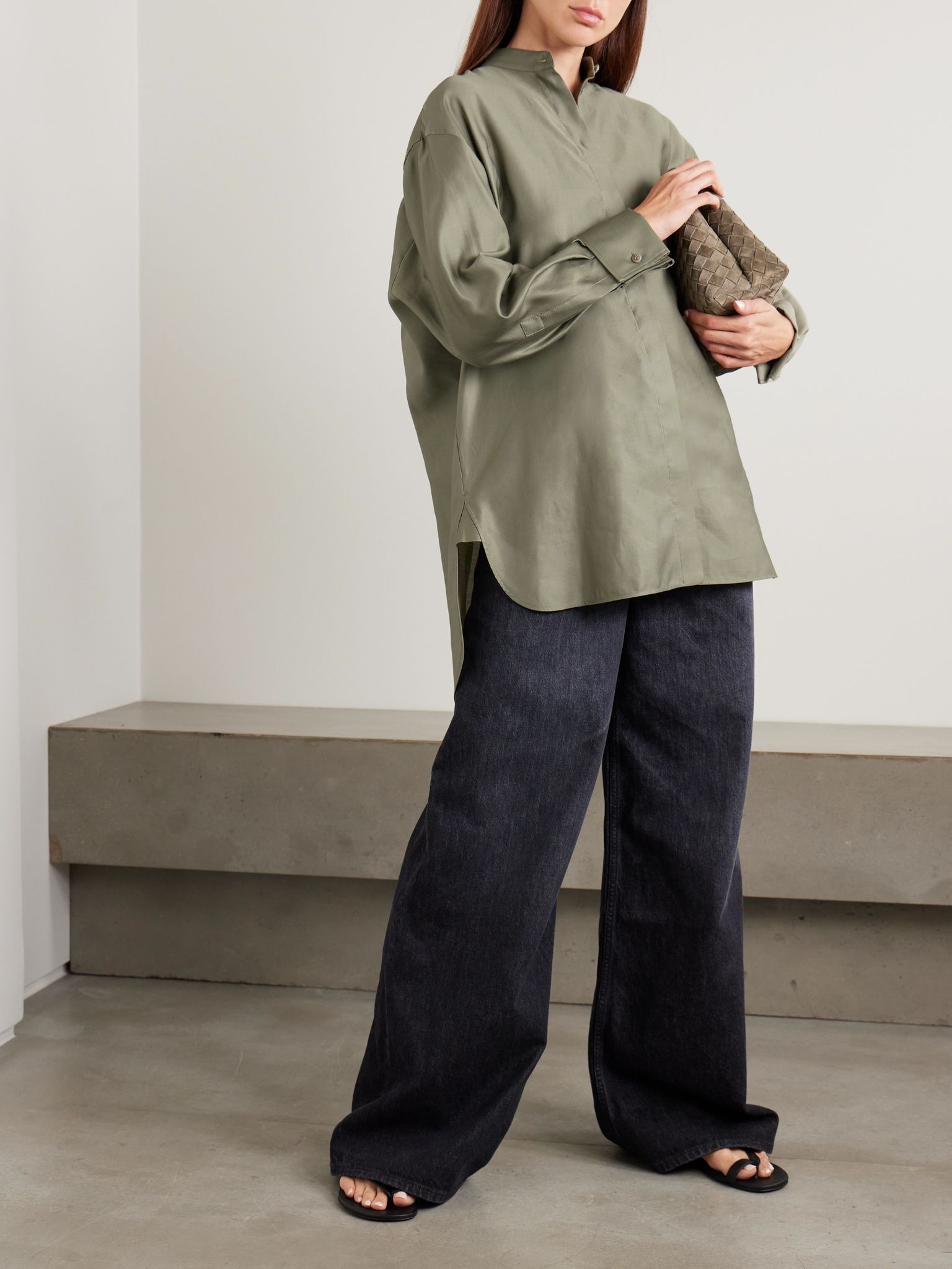 Anta cotton shirt Sage green - 2
