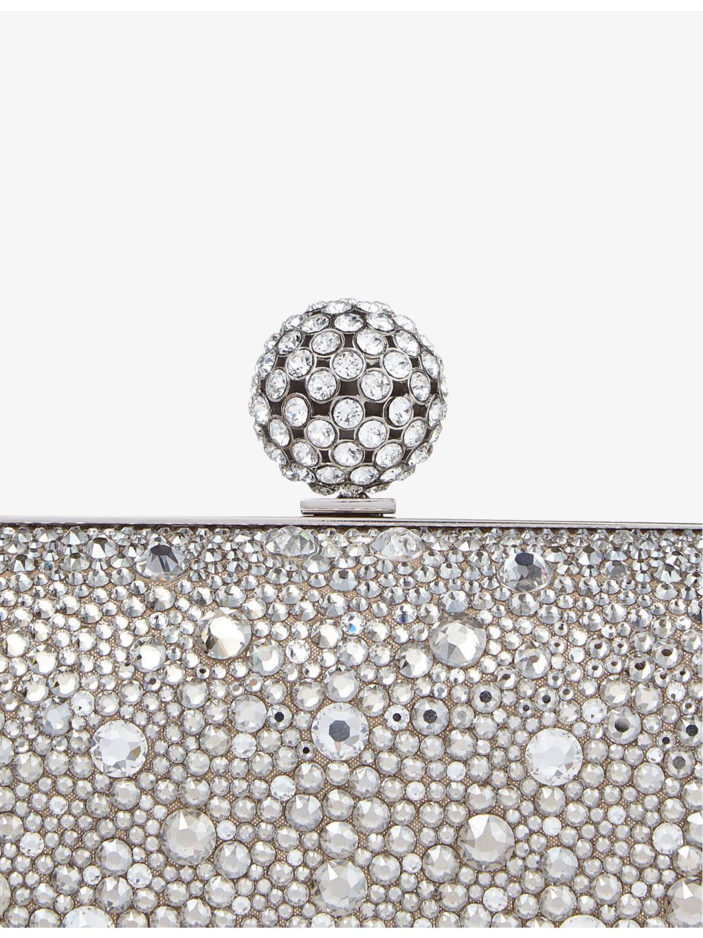 Cloud crystal-embellished suede clutch bag - 3