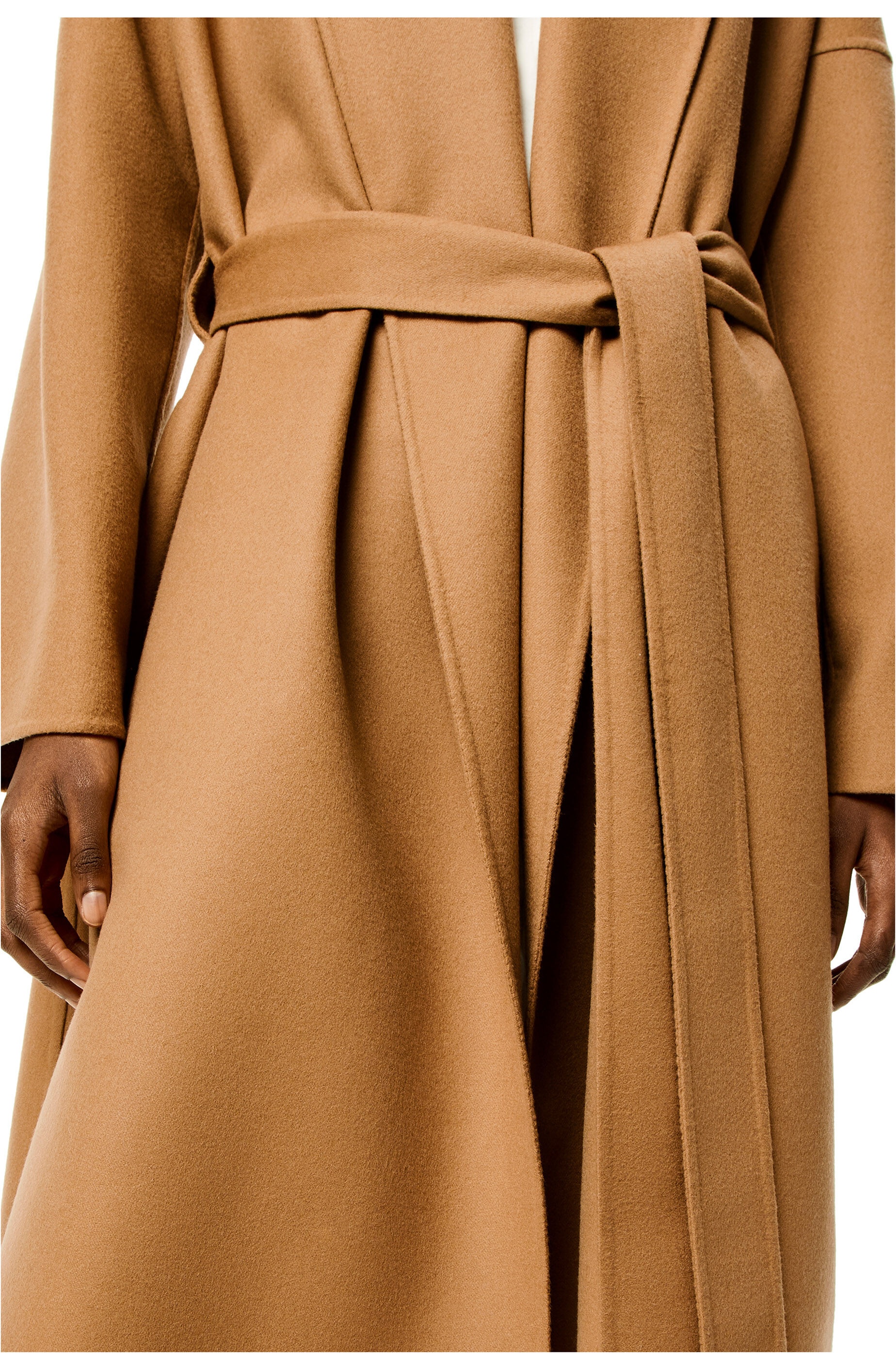 Belted coat in wool and cashmere - 5