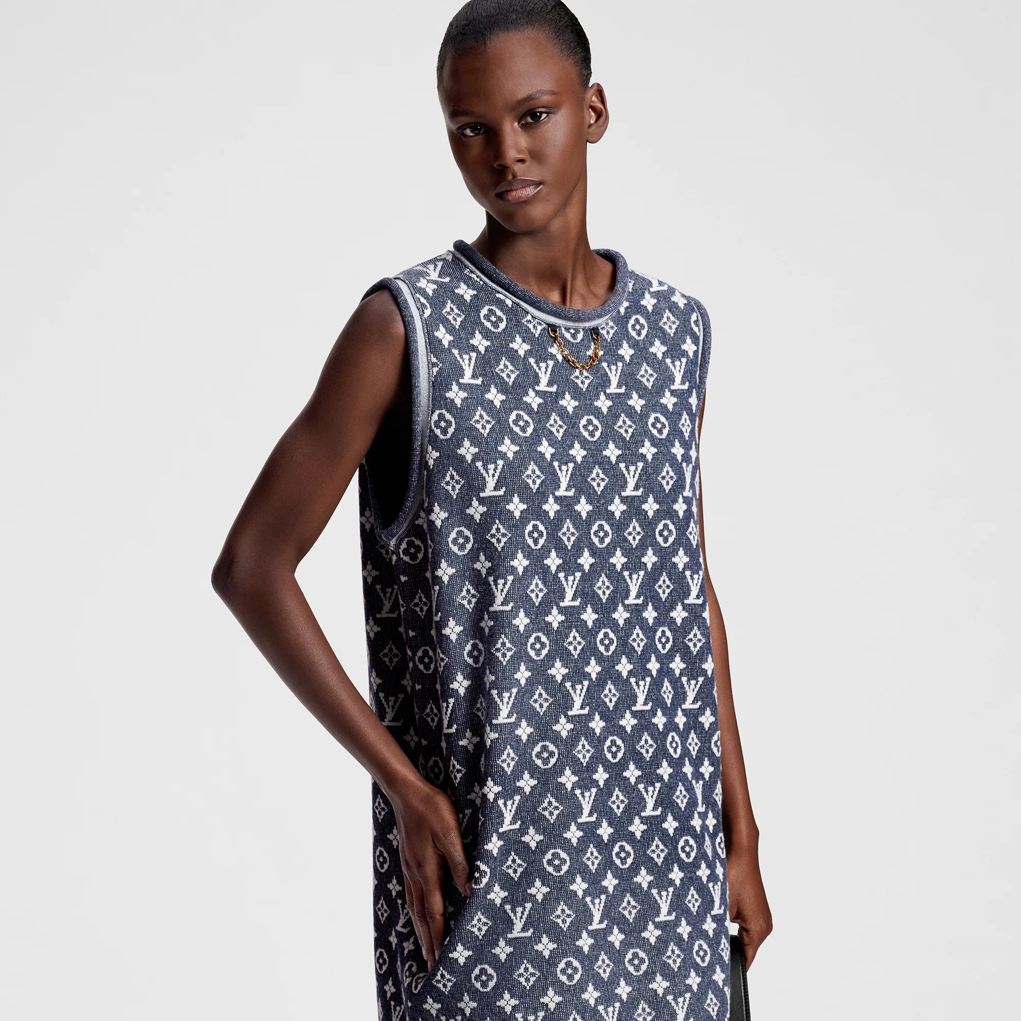 Monogram Jacquard Knit Dress - 5