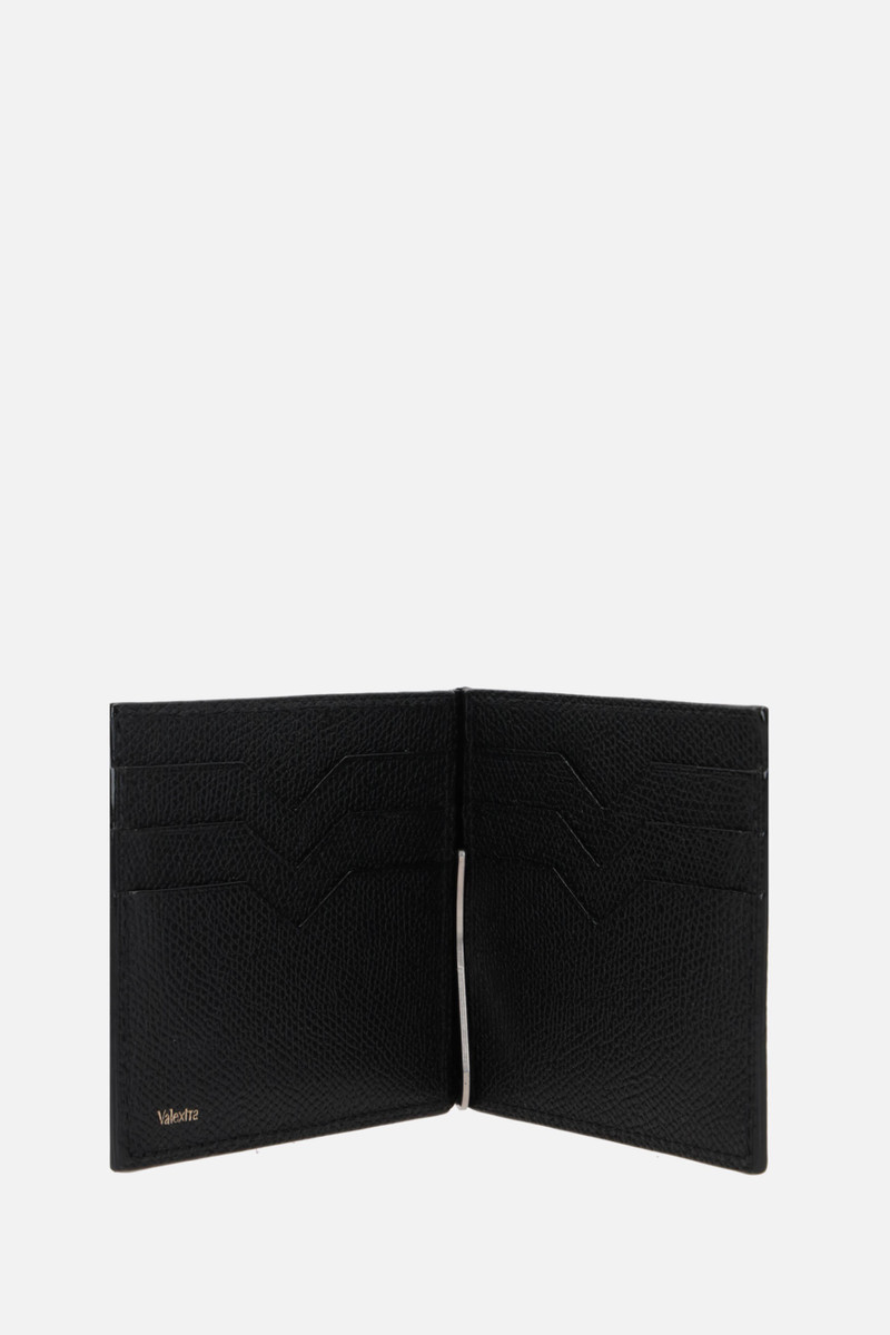 Valextra GRAINY LEATHER MONEY-CLIP WALLET outlook