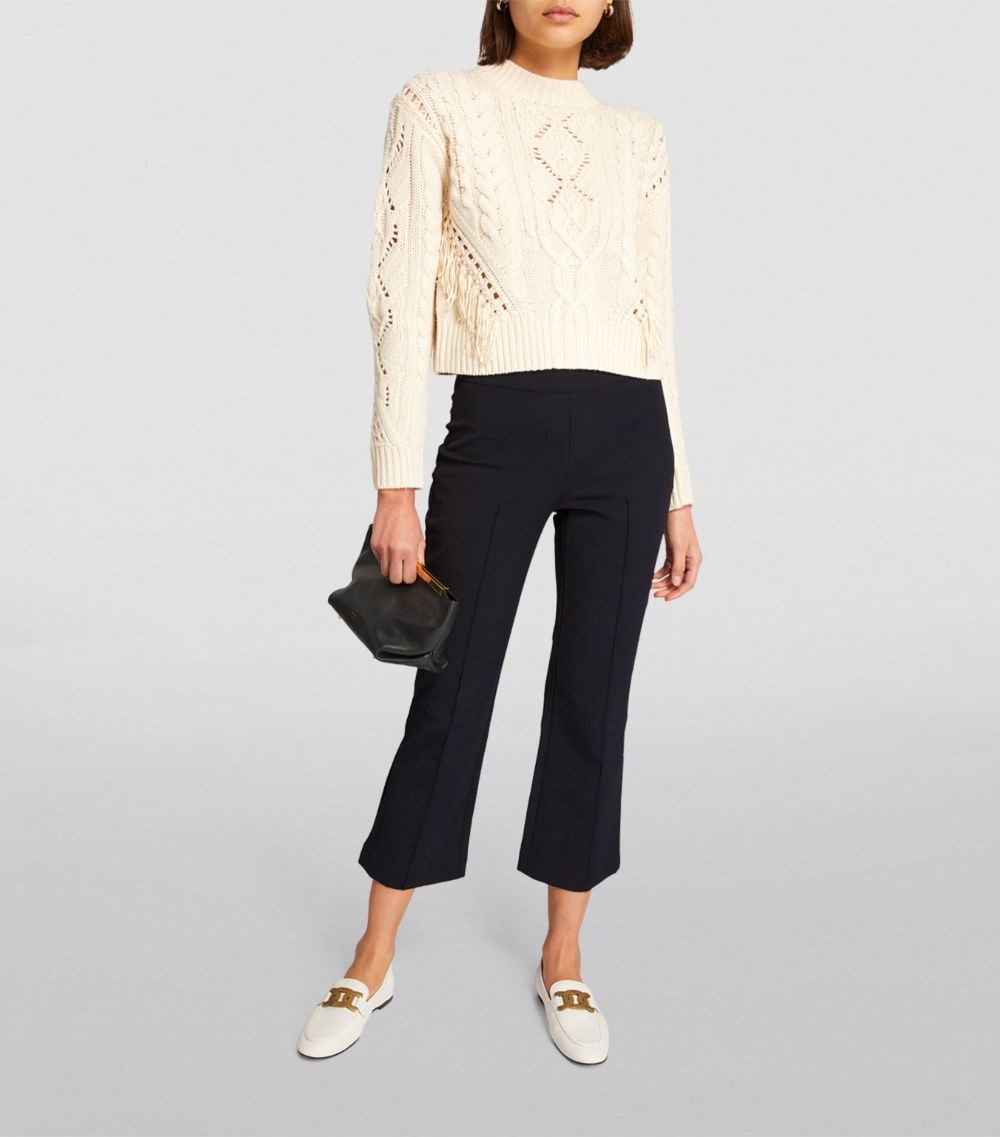 Cropped Flared Trousers - 2