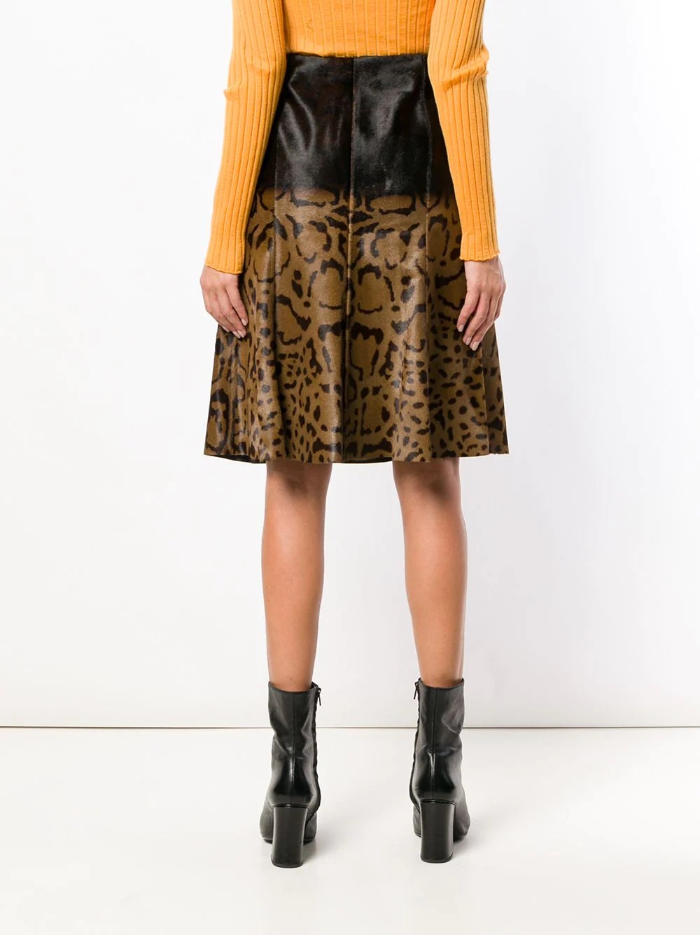 animal print midi skirt - 4