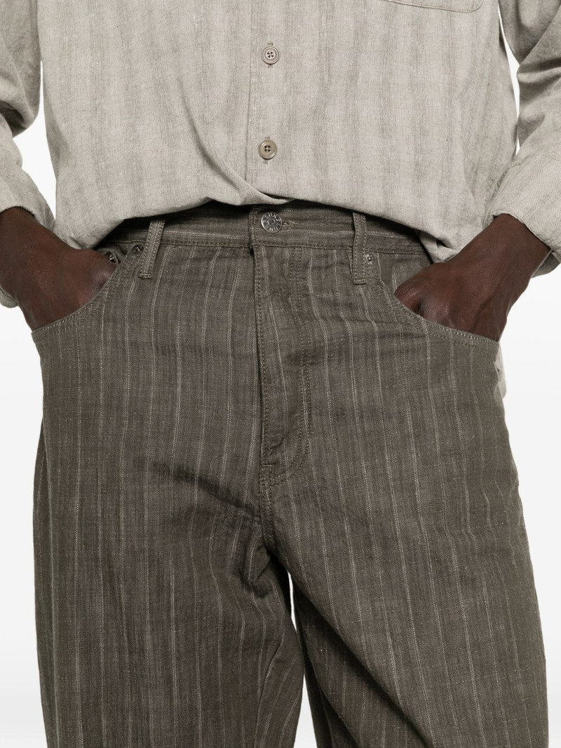 Wide Twist striped straight jeans 5