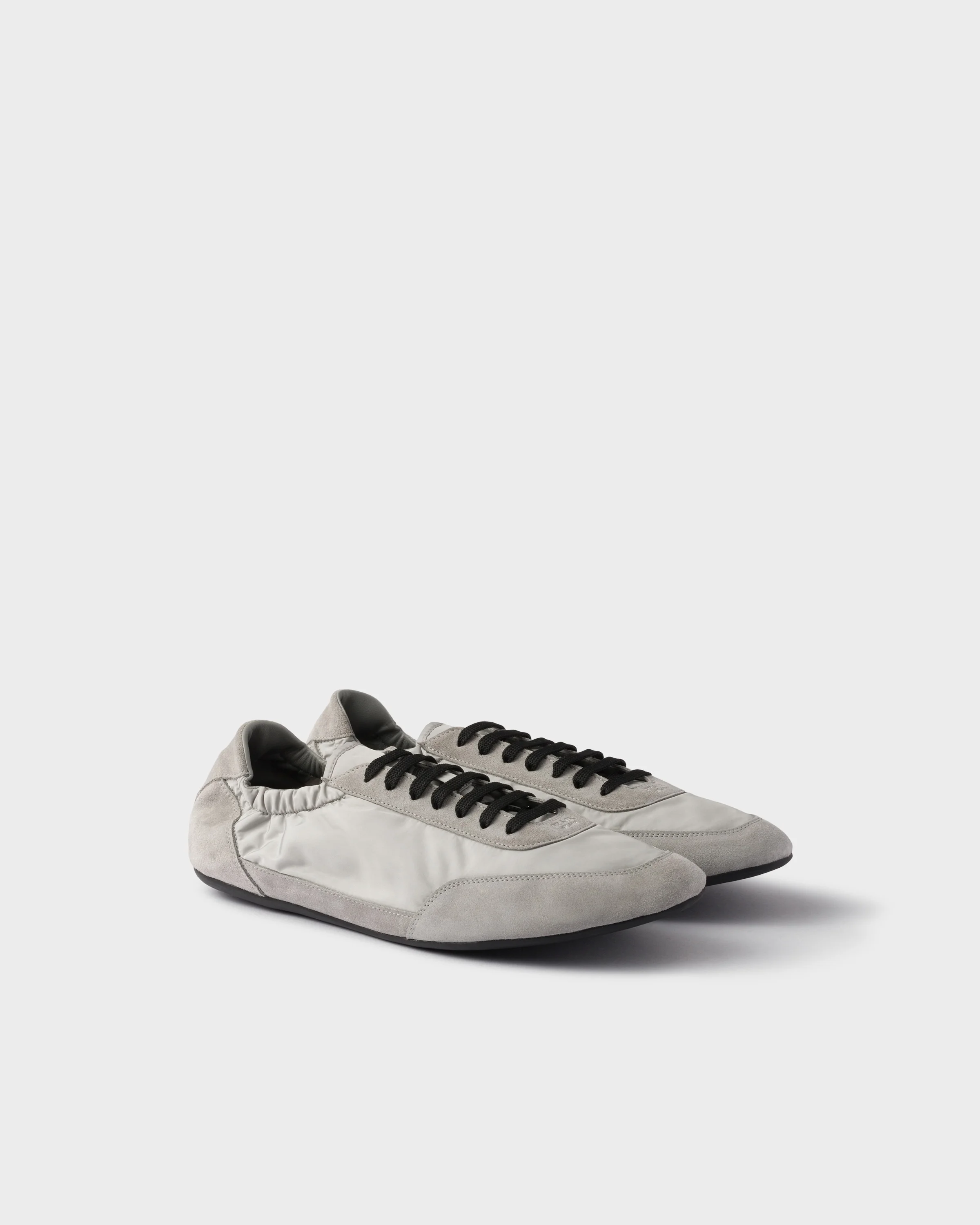 Collapse Re-Nylon and suede elasticized sneakers - 1