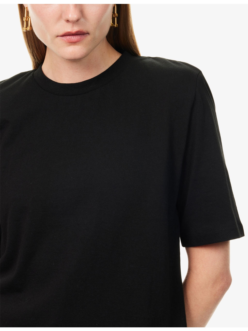Carrington Padded-Shoulder Cotton-Jersey T-Shirt - 5