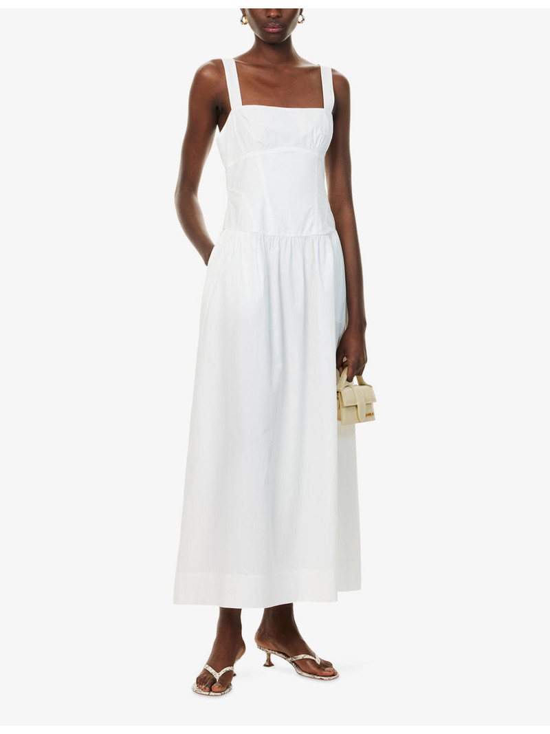 BEC + BRIDGE Dune Shoulder-Straps Cotton-Poplin Maxi Dress outlook