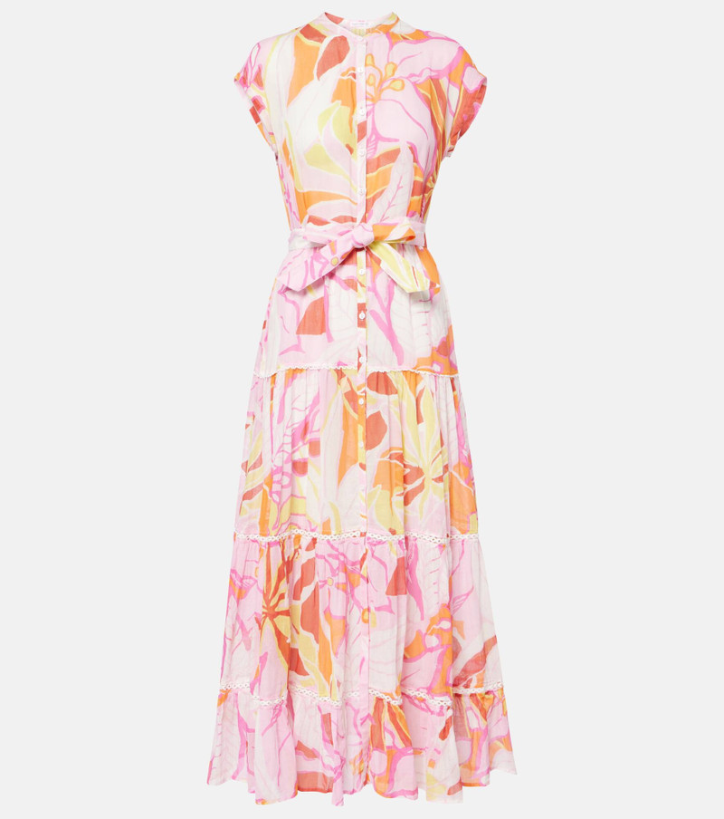Kora printed cotton midi dress - 1