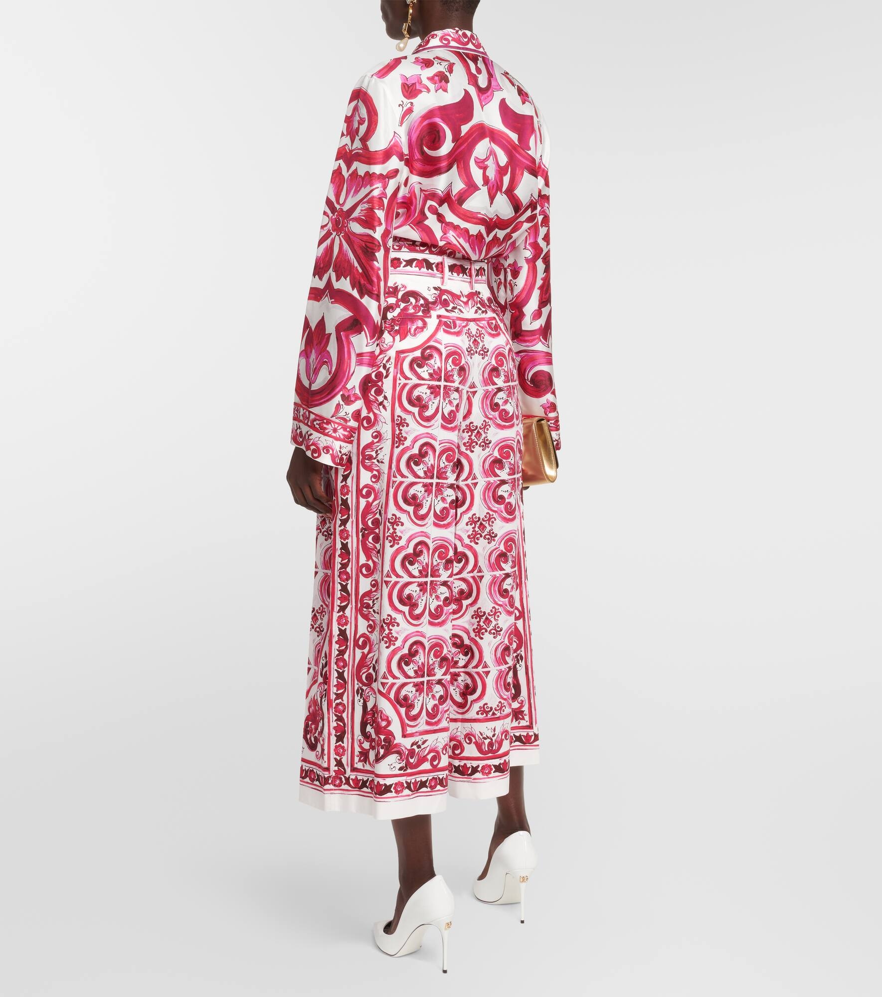 Printed high-rise cotton poplin culottes - 3