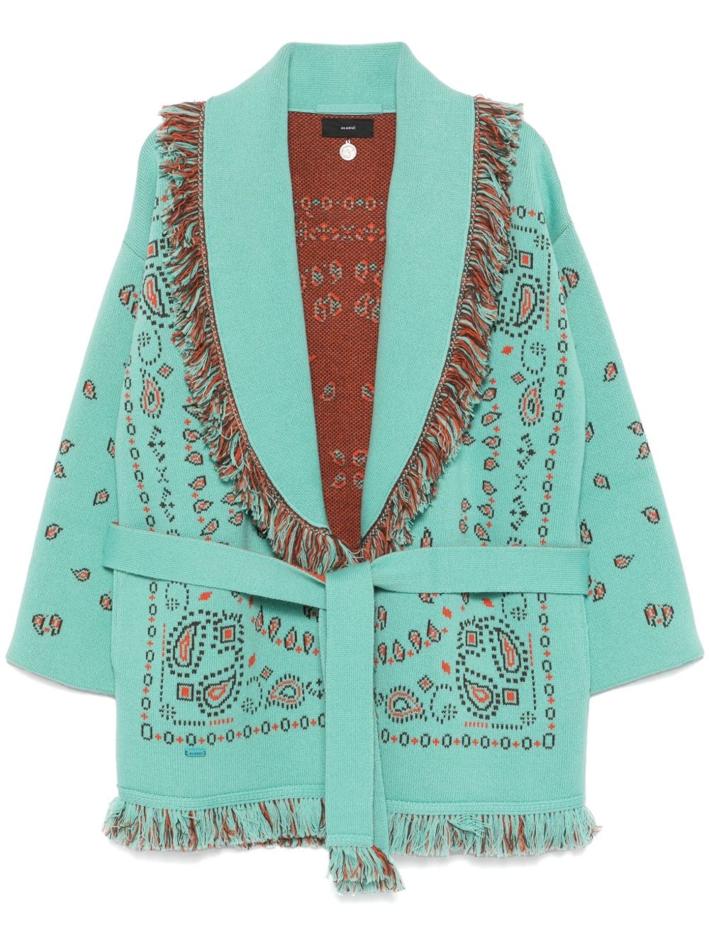 bandana-jacquard cardigan - 1