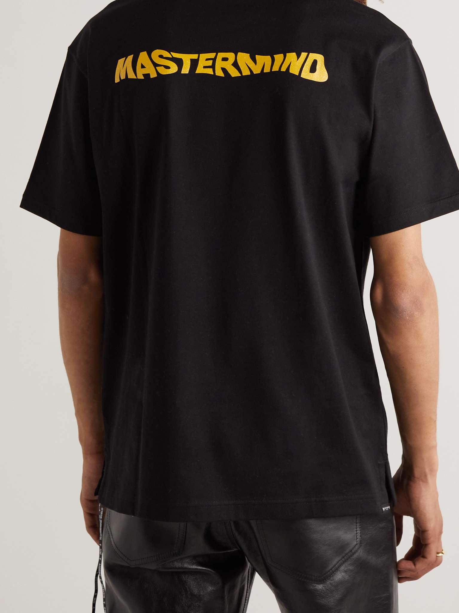 Glittered Logo-Print Cotton-Jersey T-Shirt - 4