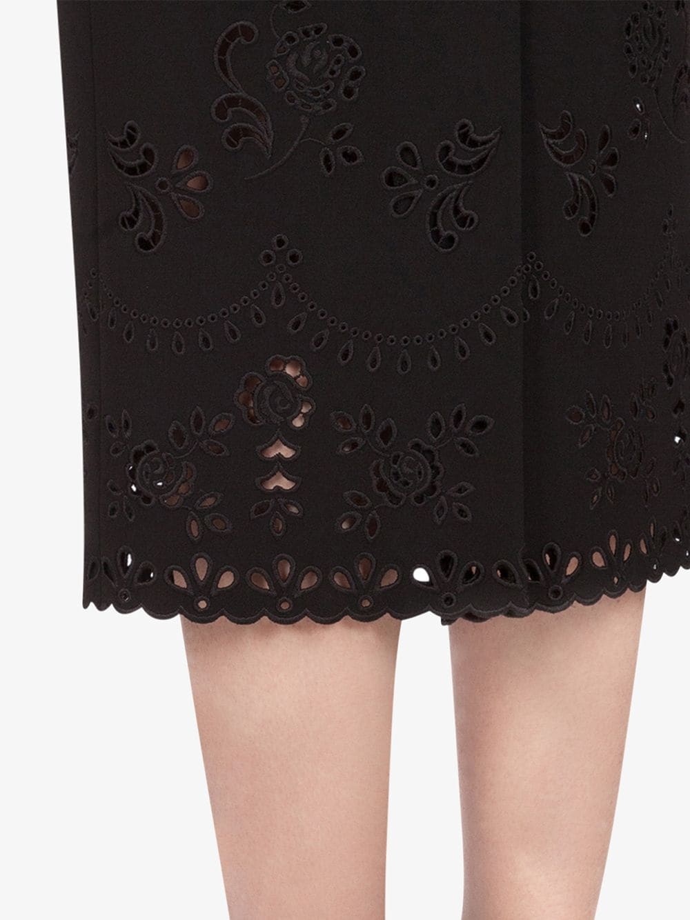 intaglio-detail short-sleeve midi dress - 5