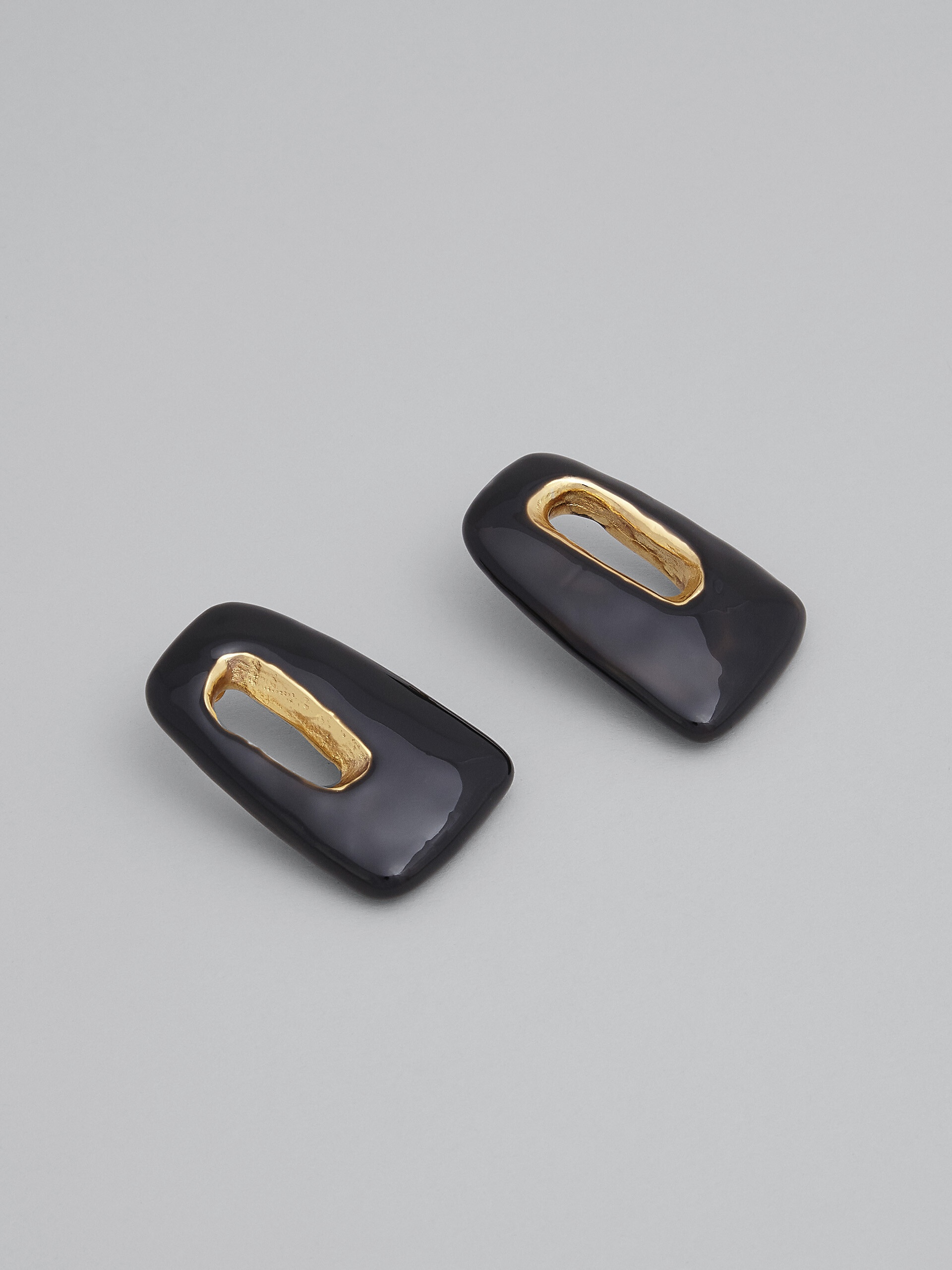 TRAPEZE BLACK EARRINGS - 4