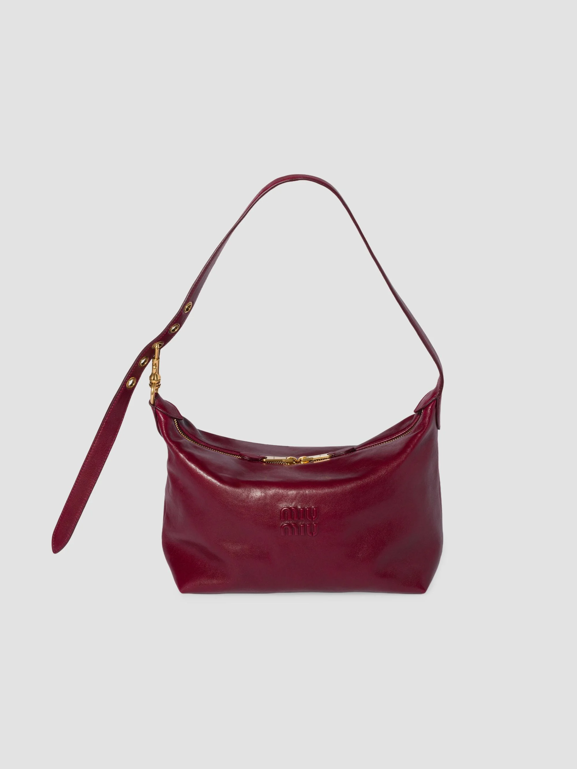 Women's Spirit Nappa Leather Shoulder Bag - Dark Red - 1