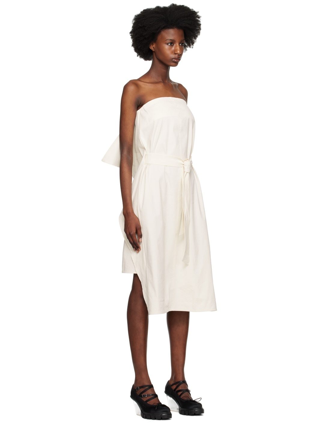 Off-White Tube Top Midi Dress - 2
