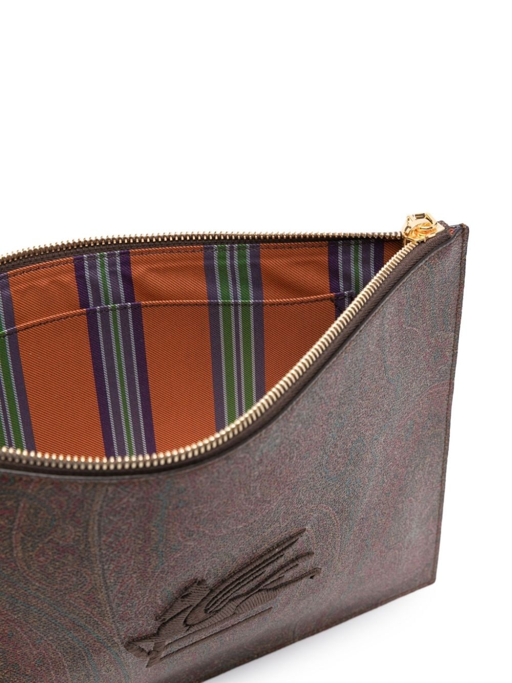 paisley-jacquard clutch bag - 5