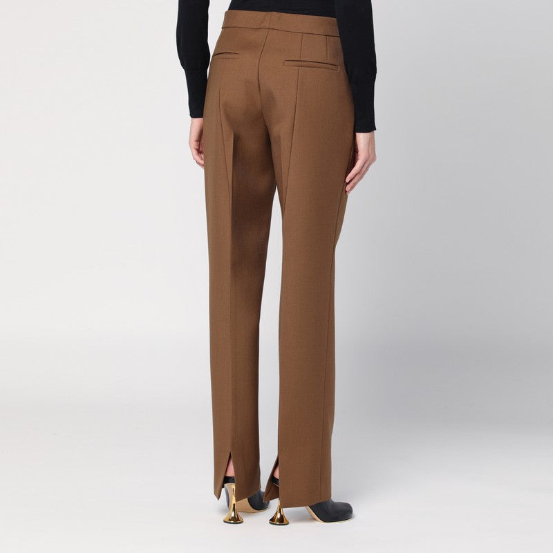 Jil Sander Brown Wool Trousers Women - 2