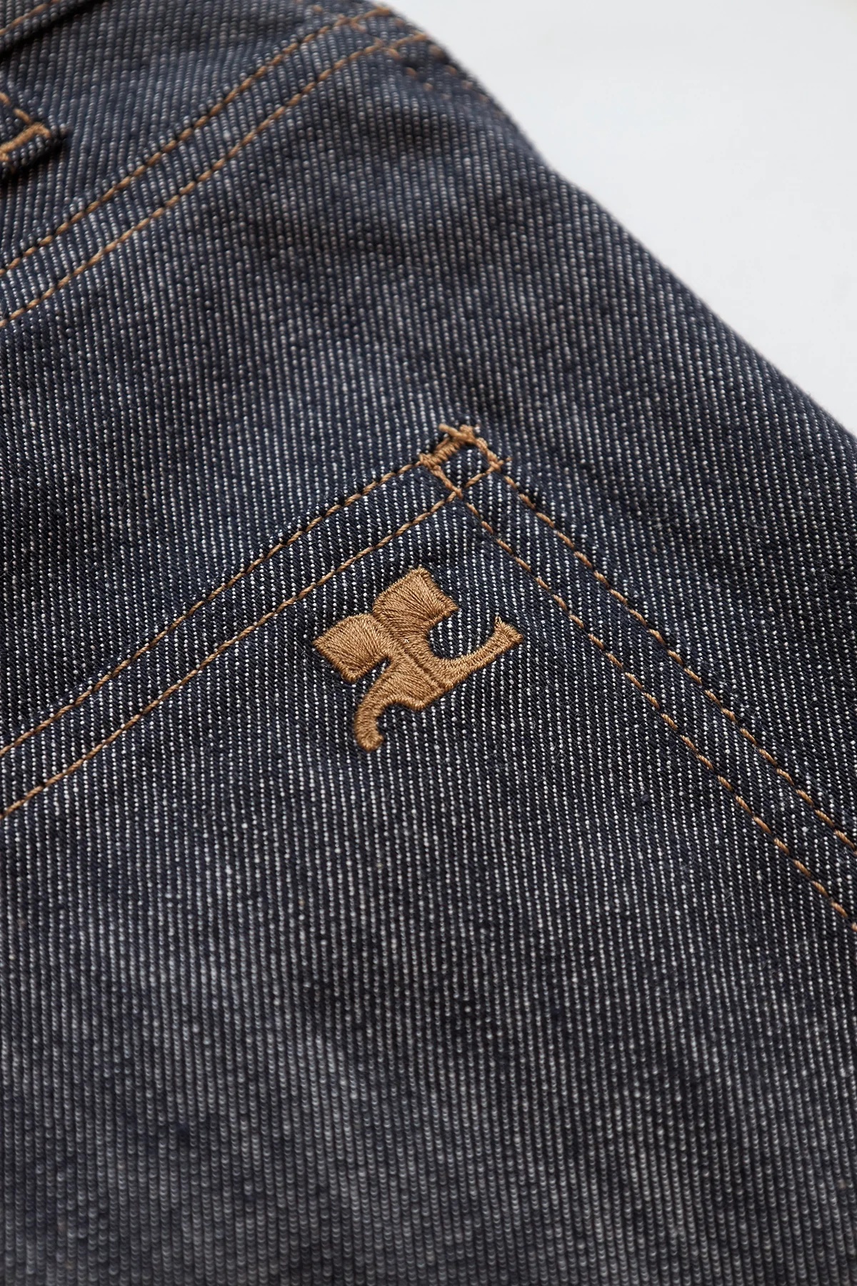 Courreges Hammer Denim Baggy Pants Grey - 3