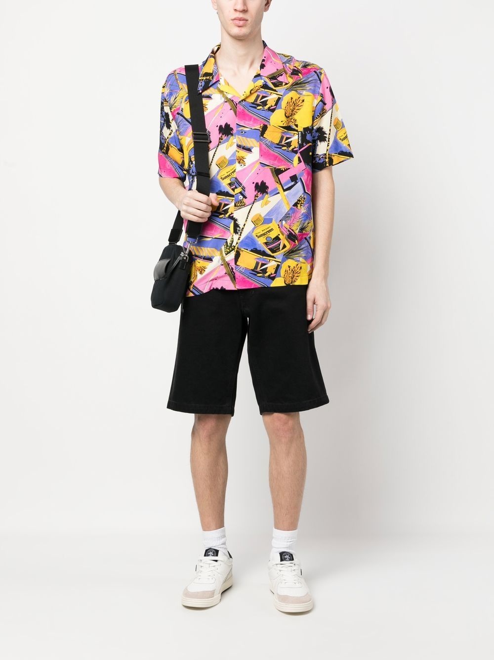 graphic-print bowling shirt - 2