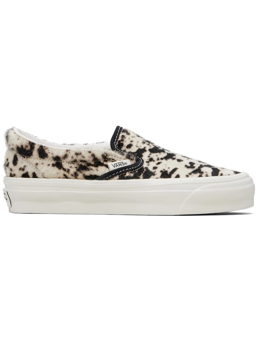 White & Black Premium Classic Slip-On Sneakers - 1