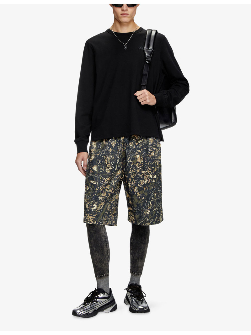 Diesel T-Adjust-Ls-Slits-R17 Long-Sleeved Cotton T-Shirt outlook