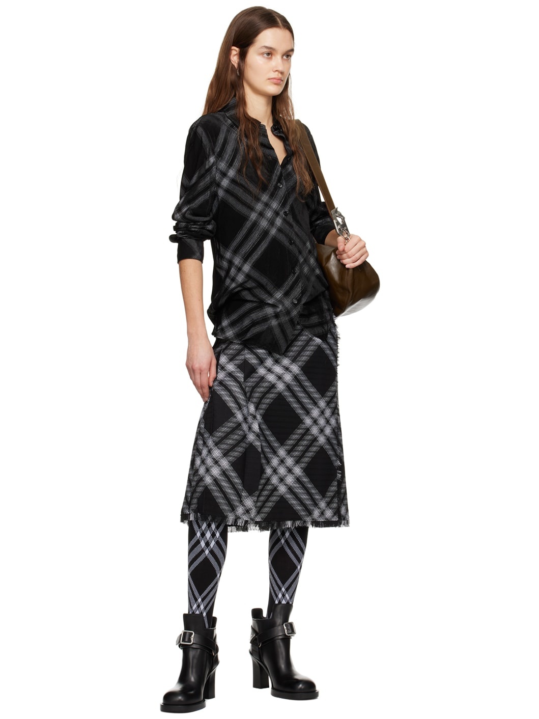 Black Check Shirt - 4