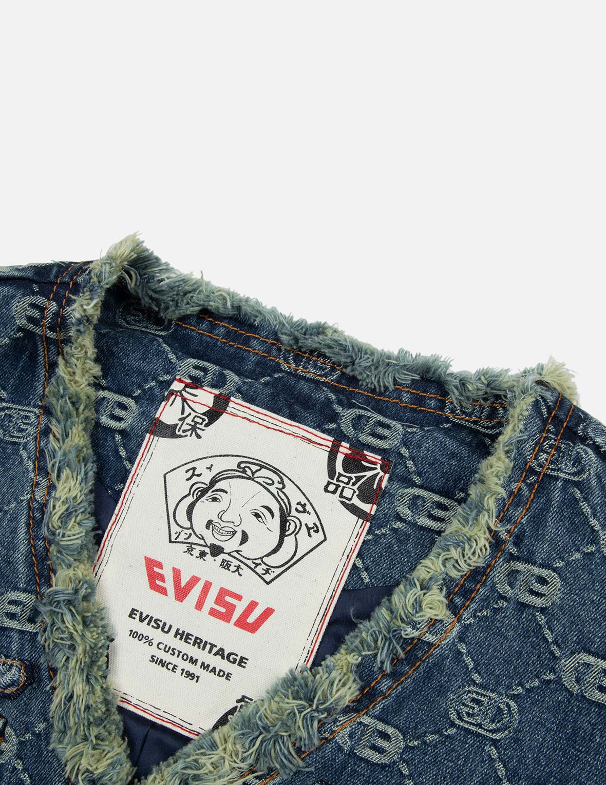ALLOVER LOGO JACQUARD FASHION FIT DENIM JACKET - 7