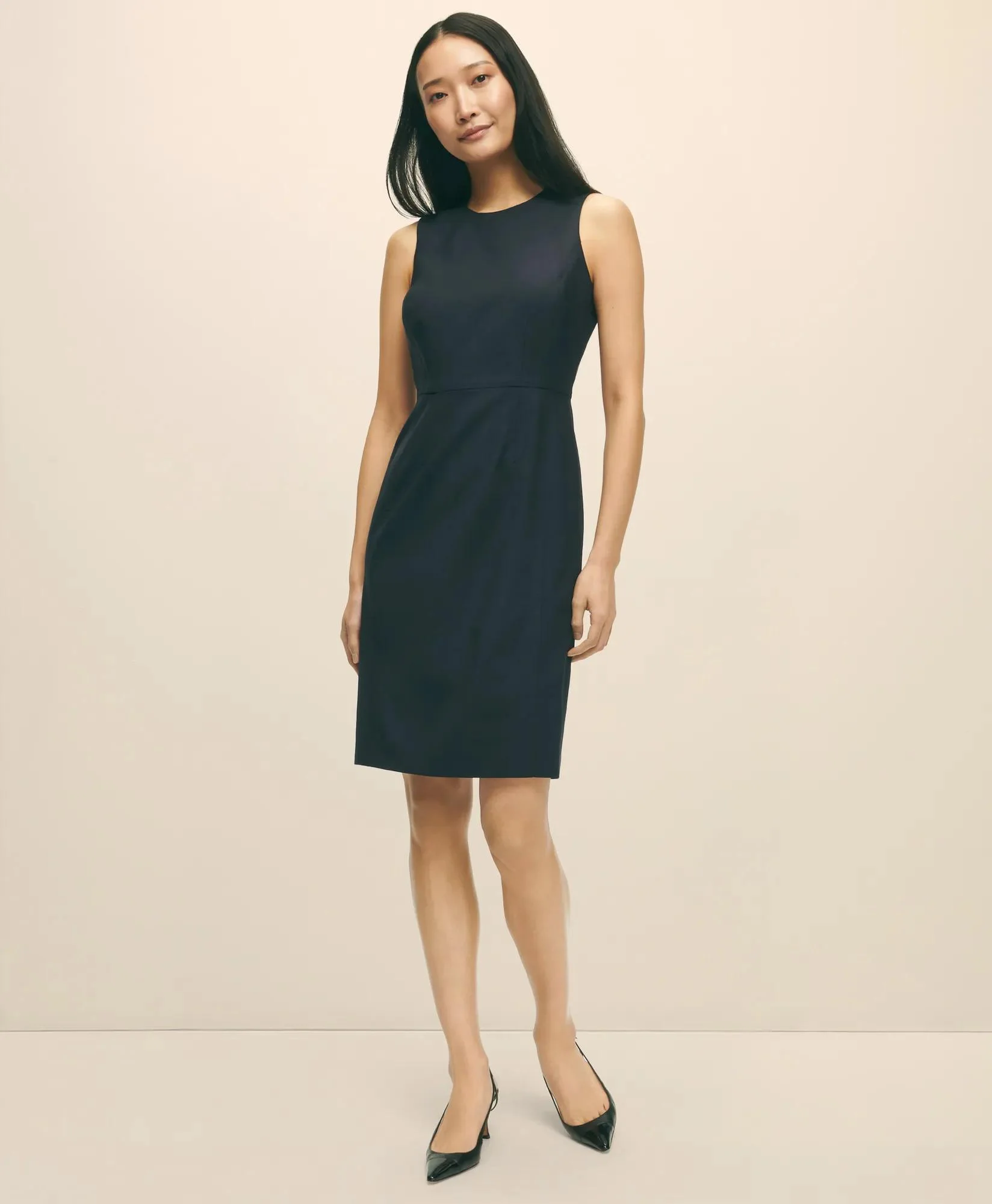 The Essentials Brooks Brothers Stretch Wool Sheath Dress - 1