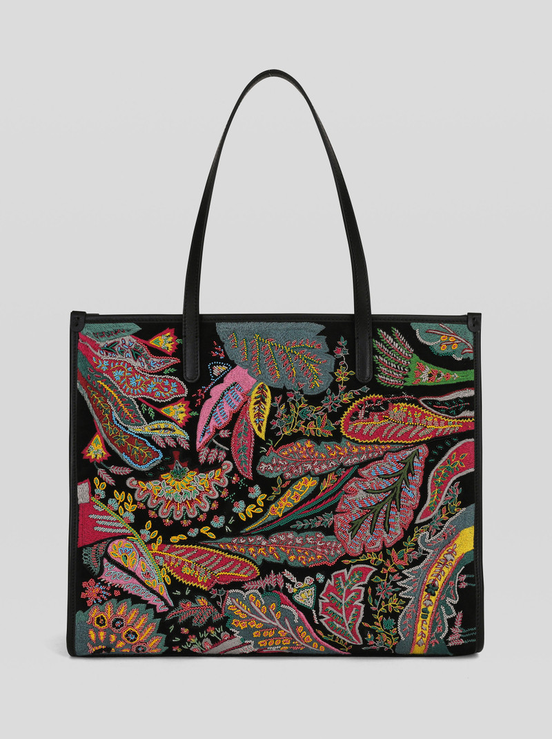 MEDIUM SHOPPING BAG WITH PAISLEY EMBROIDERY 3