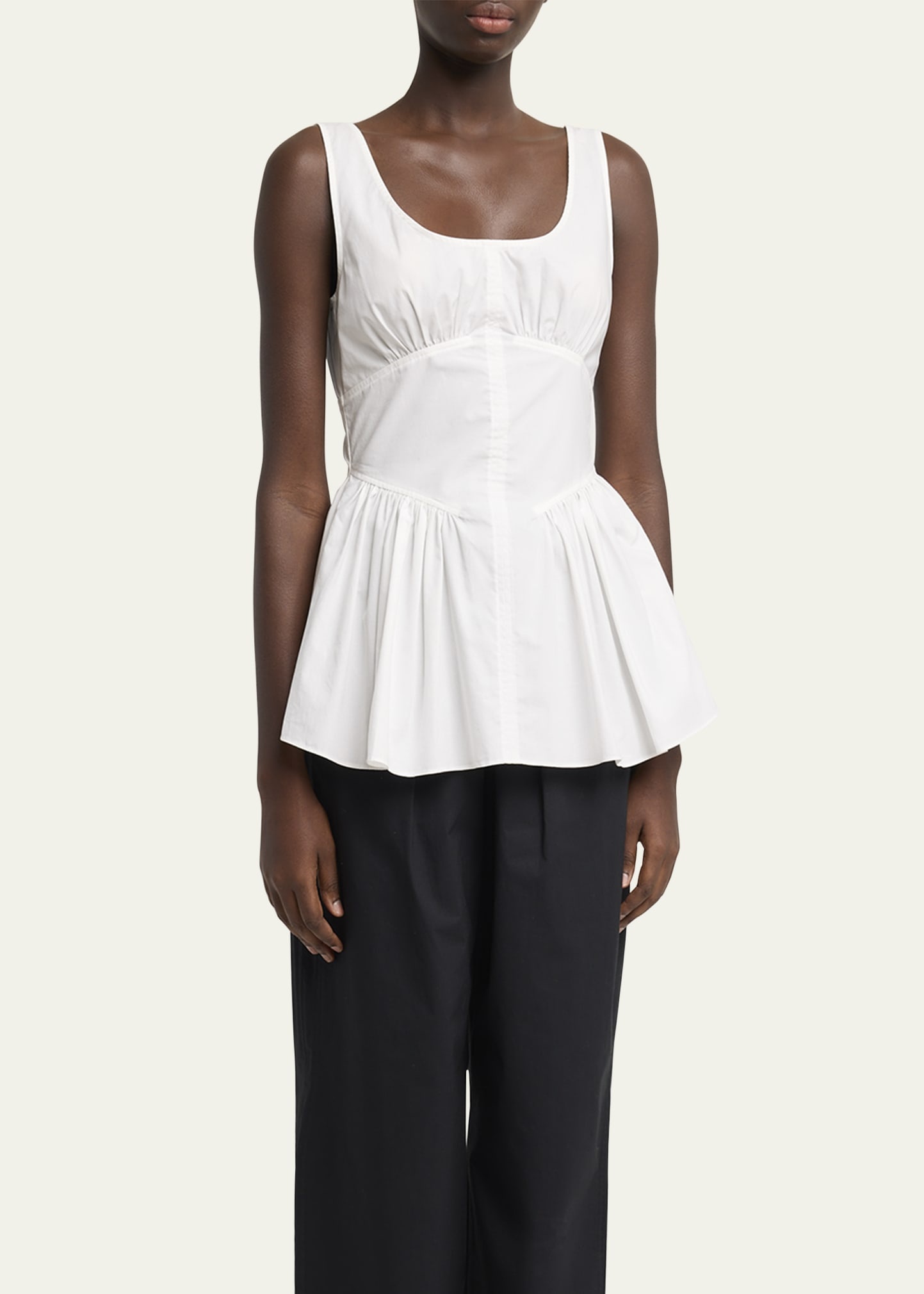 Bader Sleeveless Stretch Poplin Top - 4