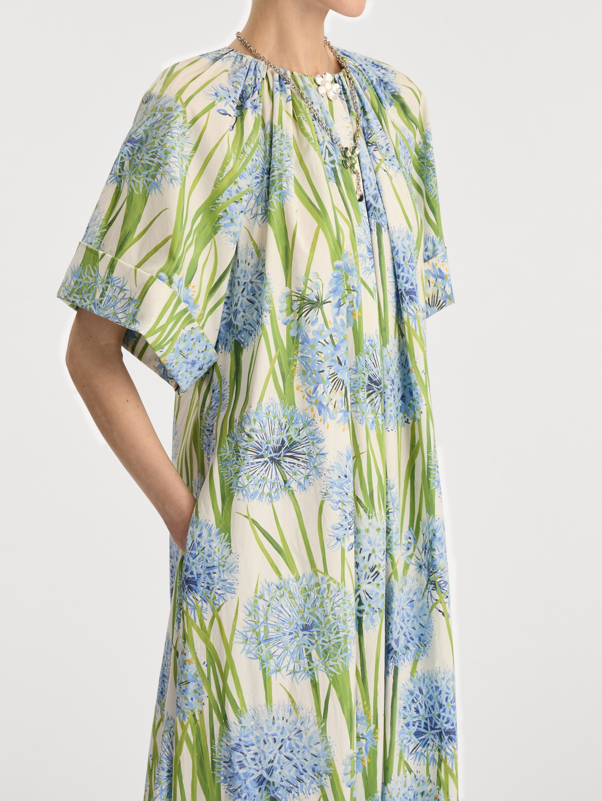 ALLIUM COTTON POPLIN CAFTAN - 5