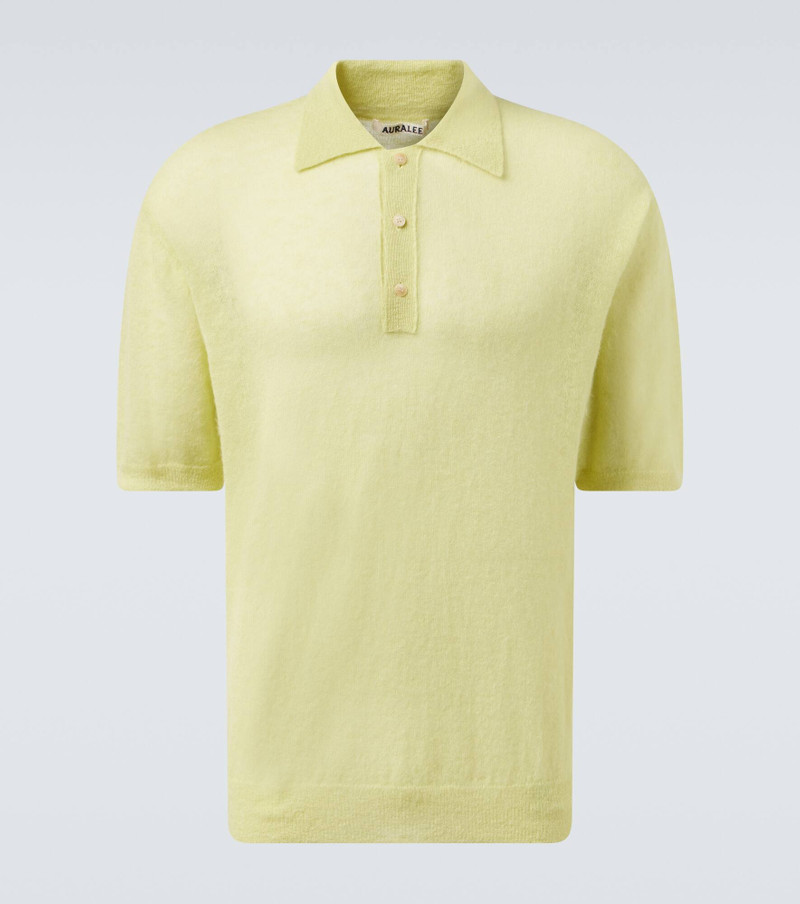 Mohair-blend 폴로 스웨터 - 1