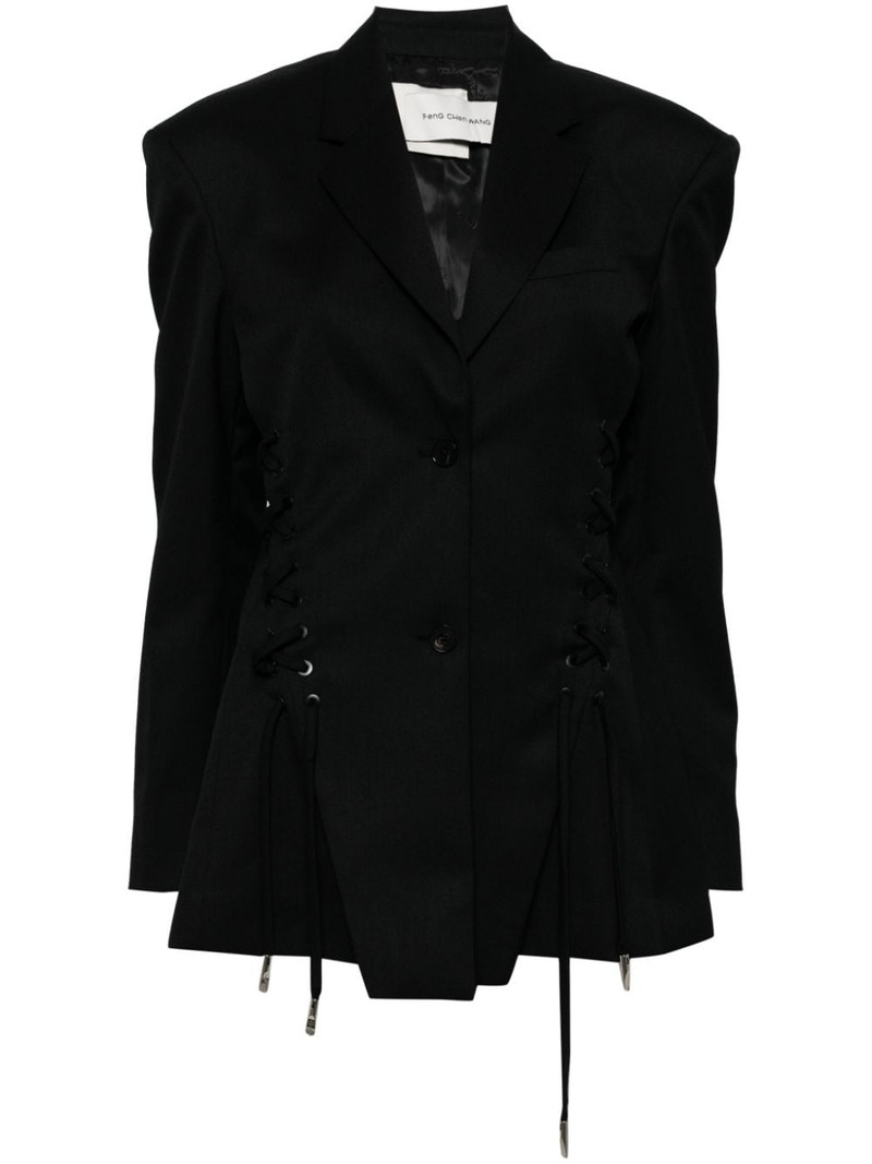 self-tie detail blazer 1