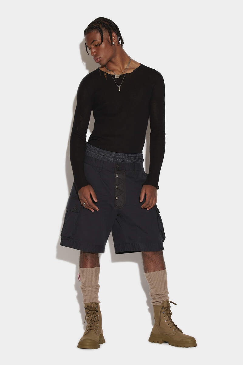 PAD TAB CARGO SHORTS - 1