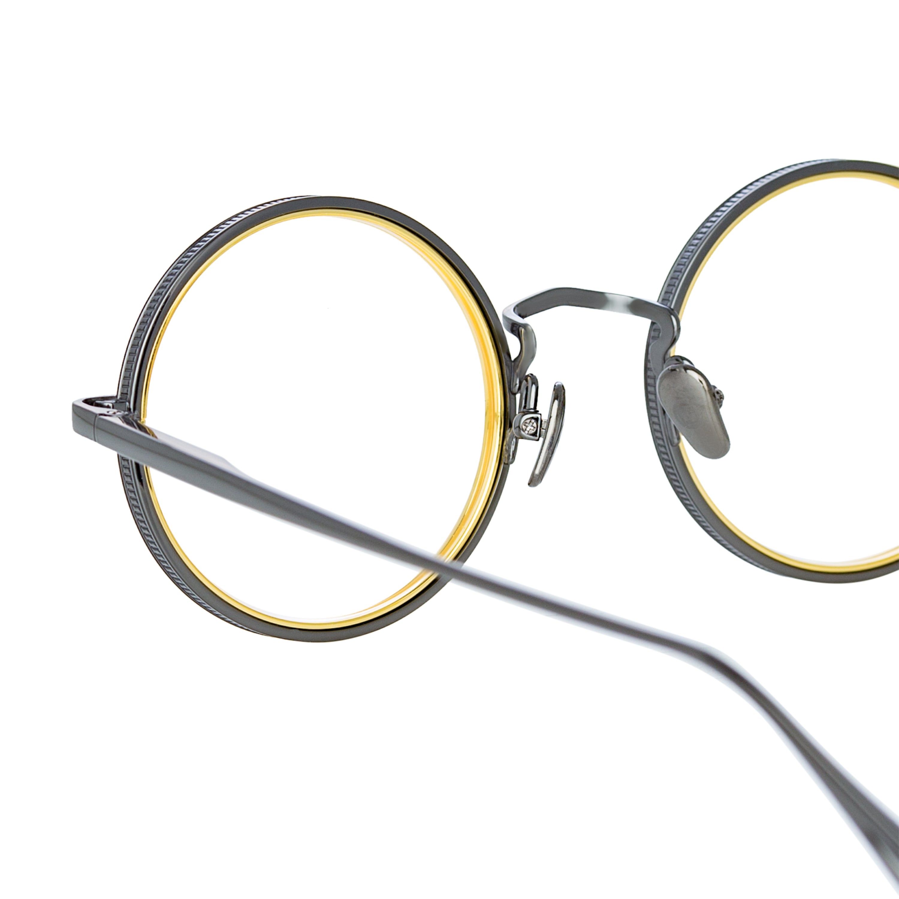 CORTINA OVAL OPTICAL FRAME IN NICKEL AND YELLOW GOLD - 4