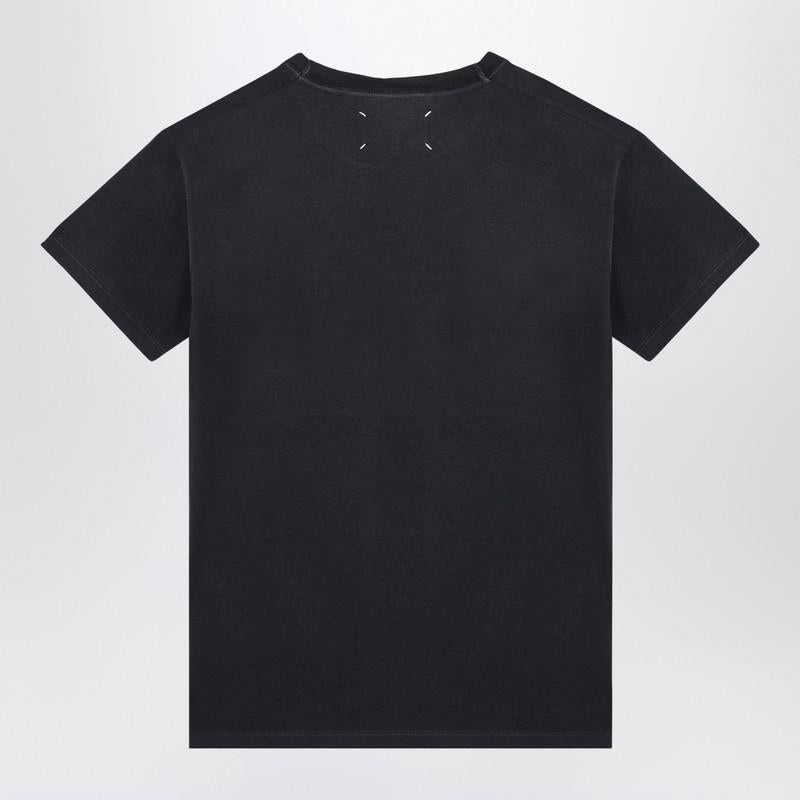 Maison Margiela Black Washed-Out T-Shirt With Reverse Logo - 3