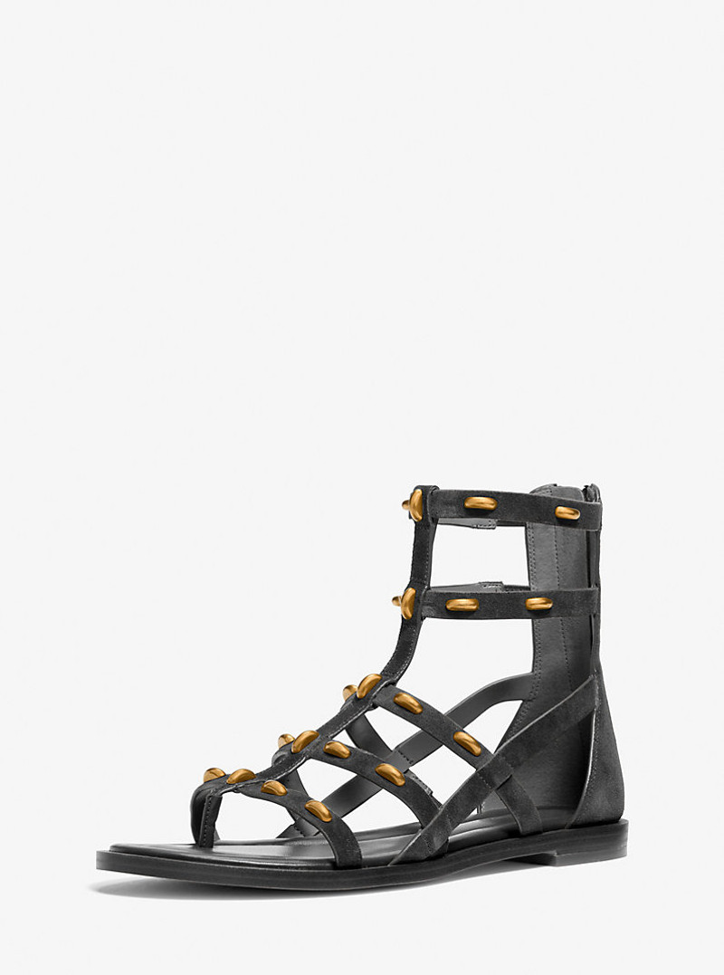 MICHAEL KORS Noa Studded Suede Gladiator Sandal outlook