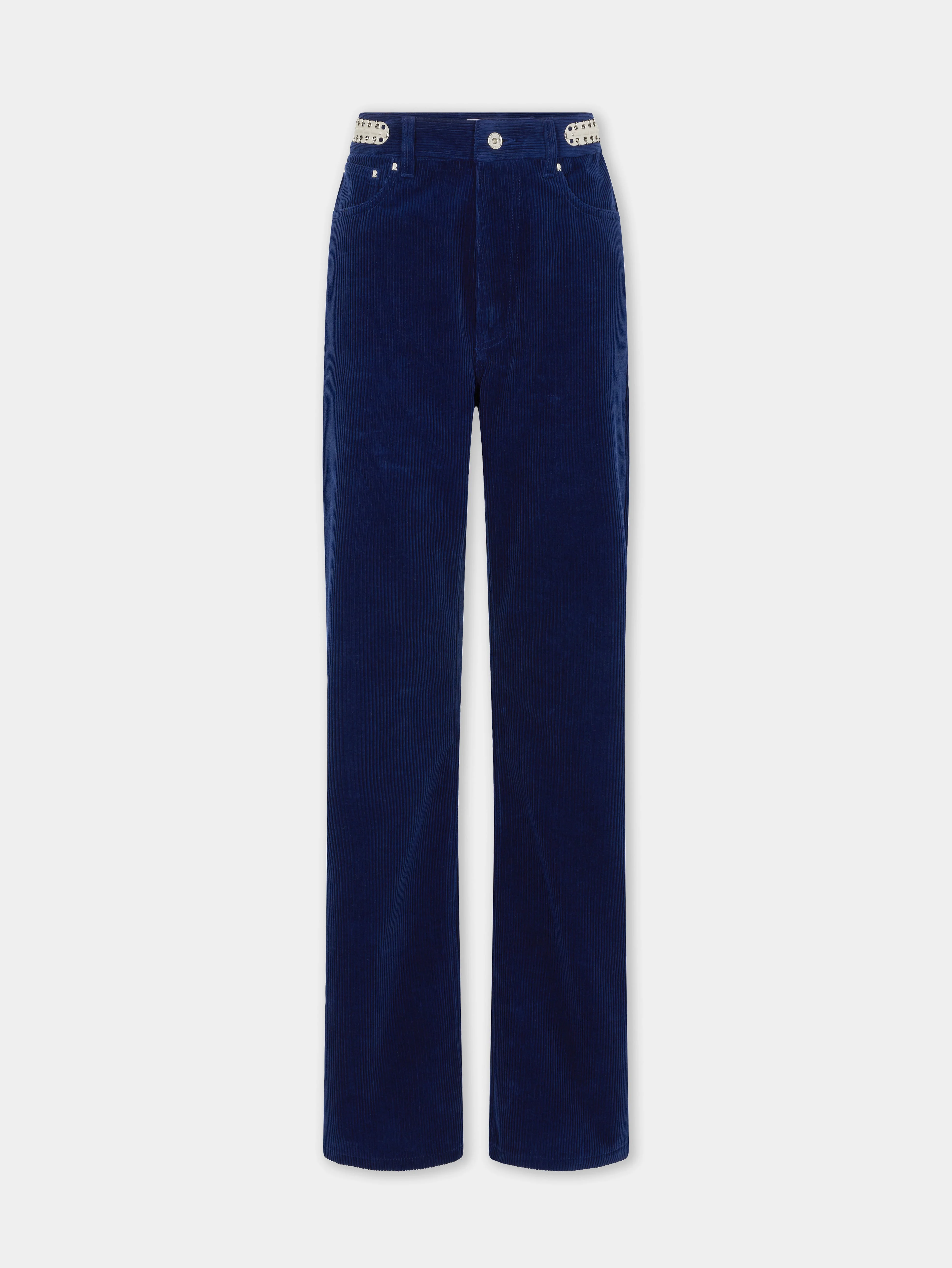 BAGGY PANTS IN VELVET WITH 1969 DISCS - 1