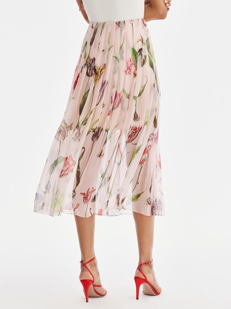 Oscar de la Renta TULIP MANIA CHIFFON SKIRT outlook