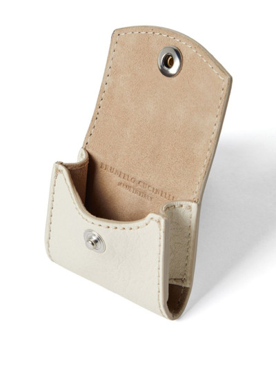 Brunello Cucinelli leather AirPods case outlook