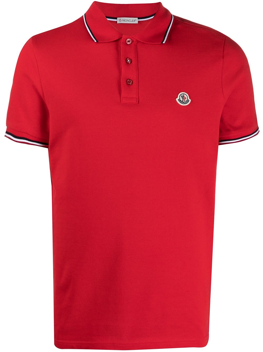 tricolour-trim polo shirt - 1