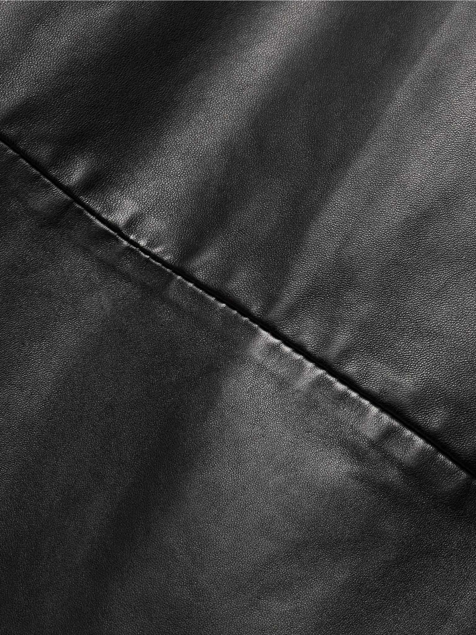 Quinn wrap-effect leather maxi skirt Black - 5